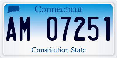 CT license plate AM07251