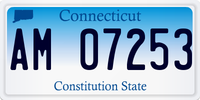CT license plate AM07253