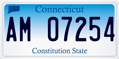 CT license plate AM07254