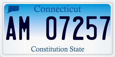 CT license plate AM07257