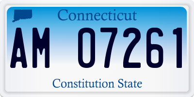 CT license plate AM07261