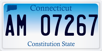 CT license plate AM07267