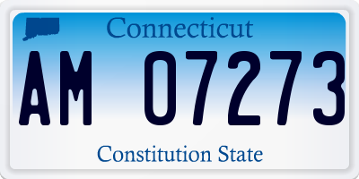 CT license plate AM07273