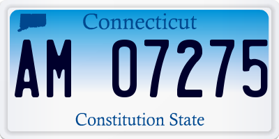 CT license plate AM07275