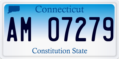 CT license plate AM07279