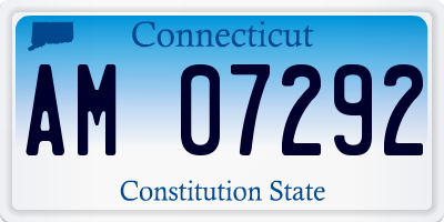 CT license plate AM07292