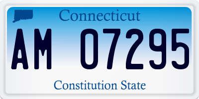 CT license plate AM07295