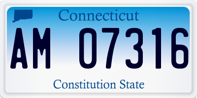 CT license plate AM07316