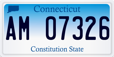 CT license plate AM07326