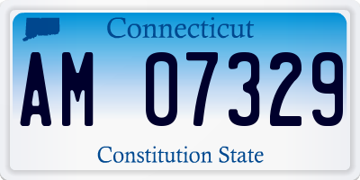 CT license plate AM07329