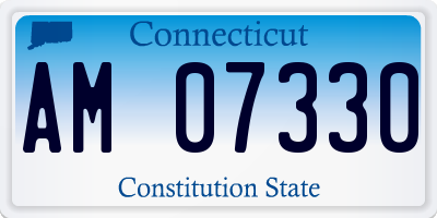 CT license plate AM07330
