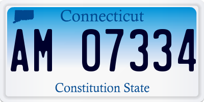 CT license plate AM07334
