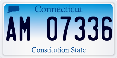CT license plate AM07336