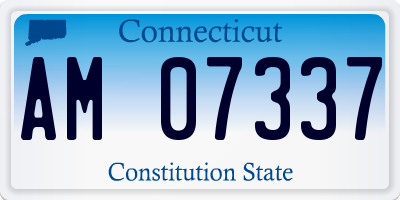 CT license plate AM07337