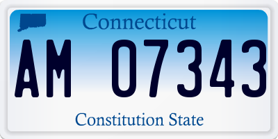 CT license plate AM07343