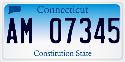 CT license plate AM07345