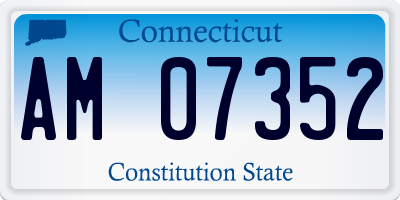 CT license plate AM07352