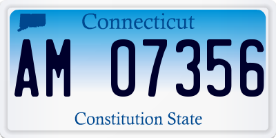 CT license plate AM07356