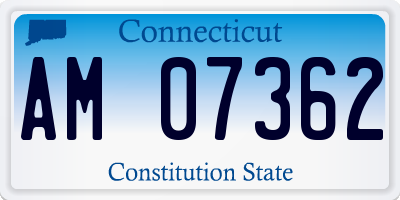 CT license plate AM07362