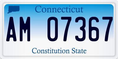 CT license plate AM07367