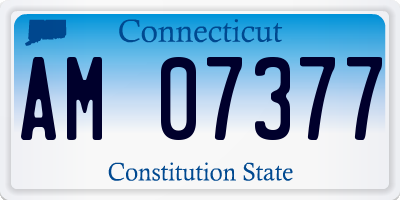CT license plate AM07377