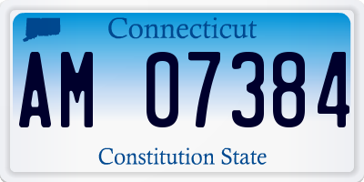 CT license plate AM07384