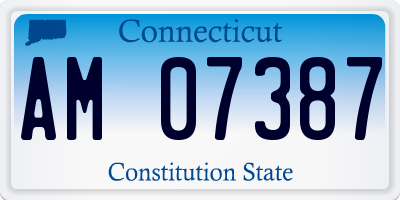 CT license plate AM07387