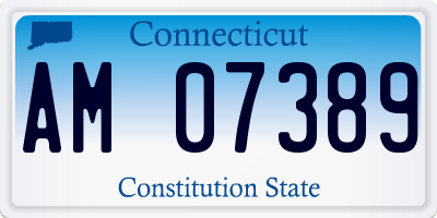CT license plate AM07389