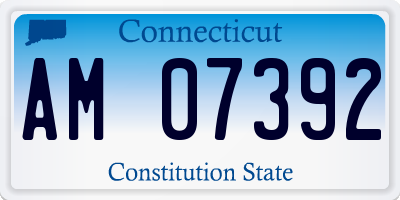 CT license plate AM07392