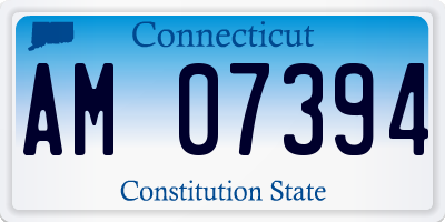 CT license plate AM07394