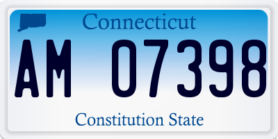 CT license plate AM07398