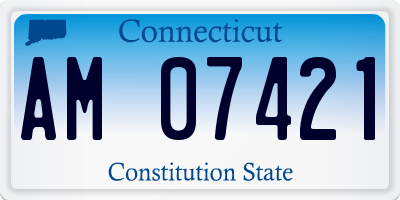 CT license plate AM07421