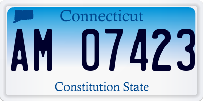 CT license plate AM07423