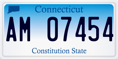 CT license plate AM07454