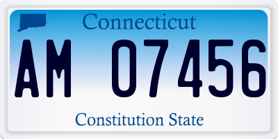 CT license plate AM07456