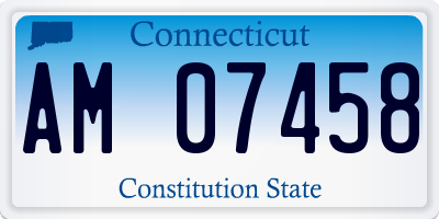 CT license plate AM07458