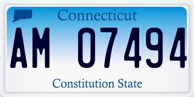 CT license plate AM07494