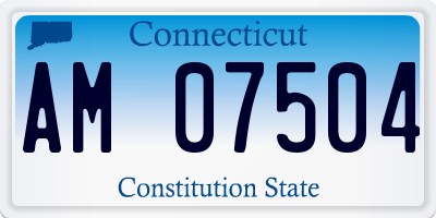 CT license plate AM07504