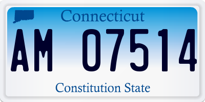 CT license plate AM07514