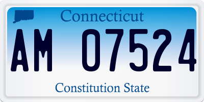 CT license plate AM07524