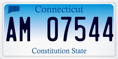 CT license plate AM07544