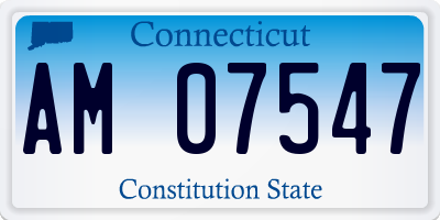 CT license plate AM07547