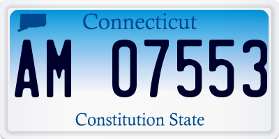 CT license plate AM07553