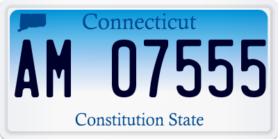 CT license plate AM07555