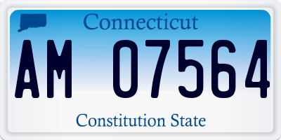 CT license plate AM07564