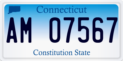CT license plate AM07567