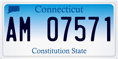 CT license plate AM07571