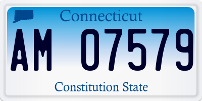 CT license plate AM07579
