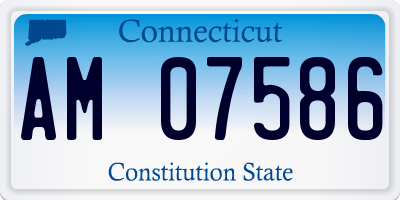 CT license plate AM07586