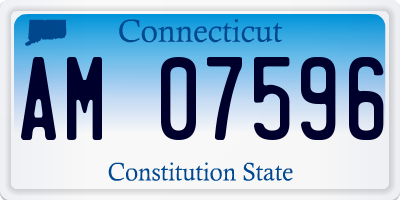 CT license plate AM07596